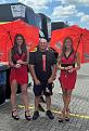 On my left is Jara who is Pecco Bagnaia's personal grid girl. I'm keeping my hands to myself